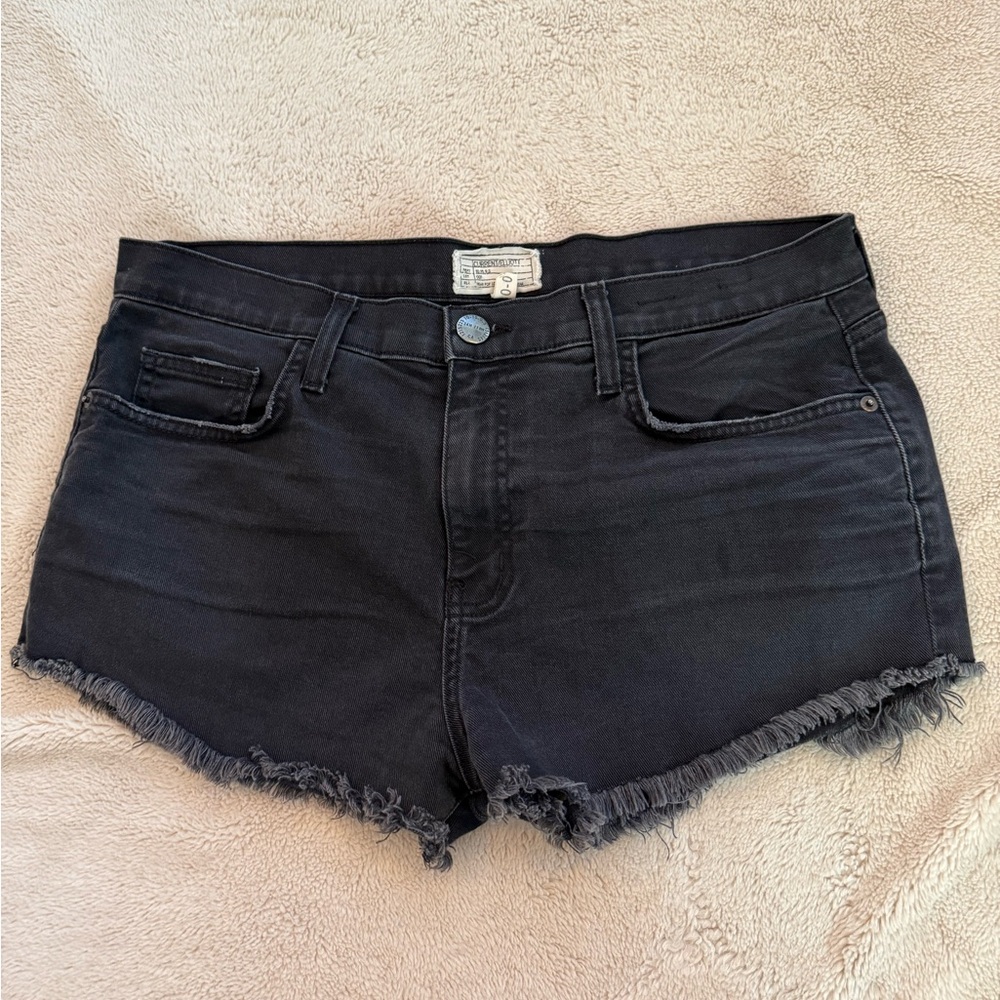 Current/Elliott Cut Off Black Denim Shorts